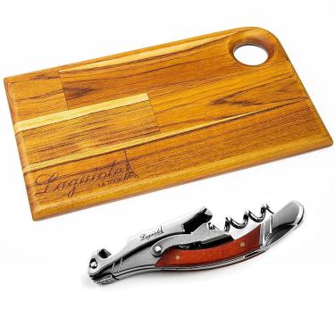 Imagem de Kit Saca-rolhas Ultra Premium E Tábua Para Aperitivos laguiole la tour original