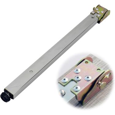 Imagem de Móveis de aço inoxidável Tabela de mobília de mesa 30-150 cm Casca de barras telescópicas da mesa de barra, pés de jantar de elevação push-push, pé de suporte ajustável com base e parafusos