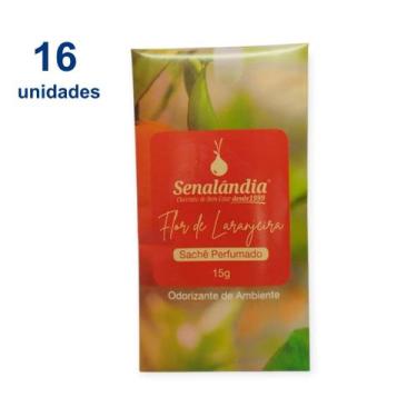 Imagem de Kit 16 Sachê Perfumado Aromatizante Guarda Roupa Lavanda Laranjeira Ce