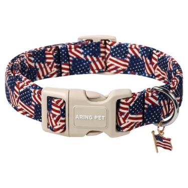 Imagem de Coleira de cachorro Aring Pet American Flag Patriotic 4 de julho
