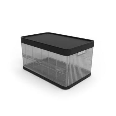 Imagem de Caixa Organizadora Plástica com Tampa Alça e Divisórias Móveis 29 Litr
