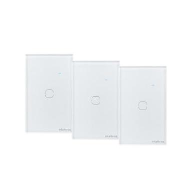 Imagem de Kit Casa Inteligente Interruptor Touch EWS 1001 Branco Intelbras - 3 u
