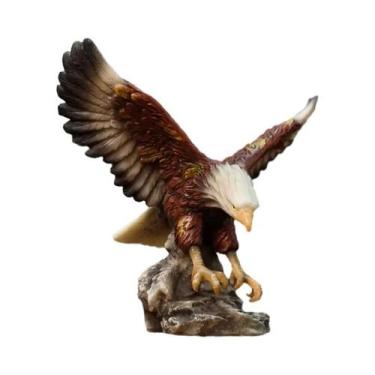 Imagem de Estátua De Resina De Águia Dourada 3D Artesanato Home Office Desktop F