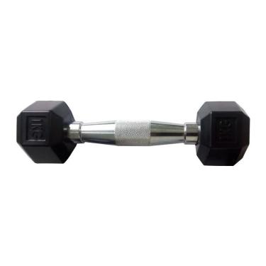 Imagem de Halteres Sextavado Injetado com Pegada Cromada 1,0Kg