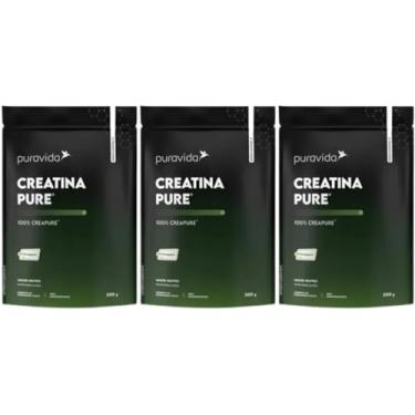 Imagem de 3x Creatina Micronizada Creapure Premium Puravida 300g Vegan