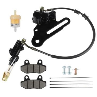 Imagem de Conjunto de cilindro mestre de pinça de freio hidráulico traseiro de motocicleta com pastilhas de freio para bicicletas de sujeira 125cc-250cc Pit Bikes Apolo SSR Taotao - Rodas traseiras de 40.6 cm