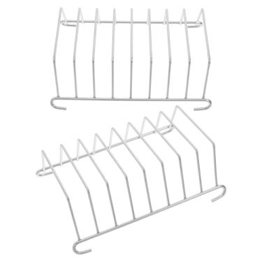 Imagem de LALAFINA Conjunto de 2 Suportes Torradas de Mesa, Porta Pão de Aço Inoxidável, Suporte Resfriar Torradas na Cozinha, 15,3 x 8,2 x 5,5 cm