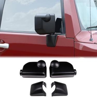 Imagem de Aunginsy Capa de espelho retrovisor de porta de carro compatível com Toyota FJ Cruiser 2007-2021 2022 acessórios, 6 peças ABS exterior lateral traseira capa protetora, instalação de fita