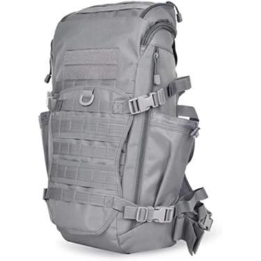 Imagem de Mochila Tática Me Mochilas De Camuflagem Militar À Prova D'Água Moutaieer Hikig Hutig Mochila Ao Ar Livre, Grey, 50-70L
