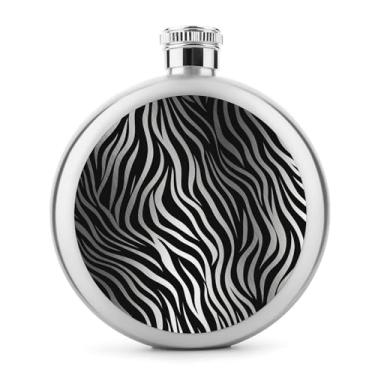 Imagem de Cantil de aço inoxidável, impressão de zebra, clássico, cantil, garrafa de viagem, portátil, garrafa de metal