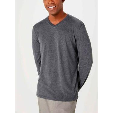 Imagem de Camiseta Manga Longa Hering 022D Masculina World Algodão T. P/XXG, M, 