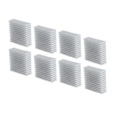 Imagem de Fafeicy Resfriador de Dissipador de Calor de Liga de Alumínio Durável para o Amplificador de Potência LED, 8pcs Branco 50x50x15mm 8 X Dissipador de Calor (#2)