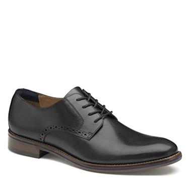 Imagem de Johnston & Murphy Sapato masculino Conard 2.0 bico liso – Sapatos sociais masculinos, sapatos masculinos de couro italiano, sapatos de trabalho masculinos, palmilha acolchoada e sola de borracha, Grão