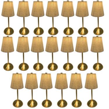 Imagem de Luminaria de Mesa Abajur LED 3 Tons Kit 10 Uni USB Bateria Recarregavel Candeeiro Home Office Mesa Trabalho