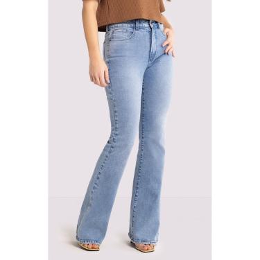 Imagem de CALÇA FEMININA JEANS COM ELASTANO CLARO FLARE-Feminino