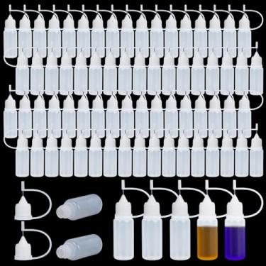 Imagem de Elesunory 100 pçs garrafa aplicadora de ponta estreita mini ponta de agulha aplicador de garrafa de cola cola de precisão para tinta de álcool DIY pintura acrílica