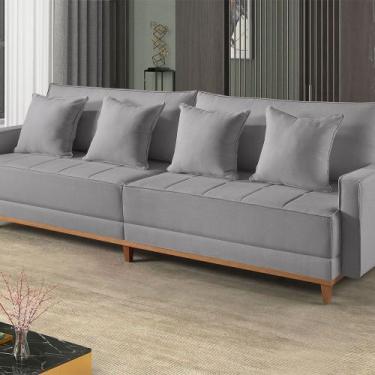 Imagem de Sofá Fixo 3 Lugares M-199 2,00m Molas Bonnel Almofadas Soltas Linho Es