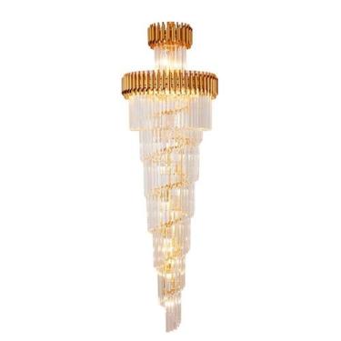 Imagem de Lustre Viena Dourado Com Cristal Transparente 40 Lâmpadas E14 Eletrora