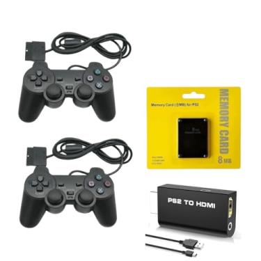 Imagem de Controles Analógicos com Vibração, Memory Card 8MB, Adaptador HDMI com Áudio