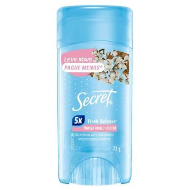 Imagem de Desodorante Secret Clear Gel Powder Protect Algodão 73g, 1 unidade