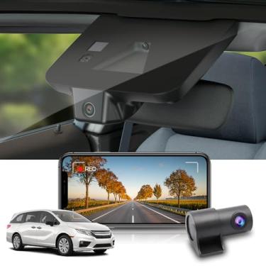 Imagem de Fitcamx Câmera frontal 4K + traseira 1080p para Honda Odyssey 2018 2019 2020 EX LX Touring Elite EX-L Gen5, estilo OEM, vídeo HD duplo, gravação em loop, WiFi e aplicativo, G-sensor, fácil de