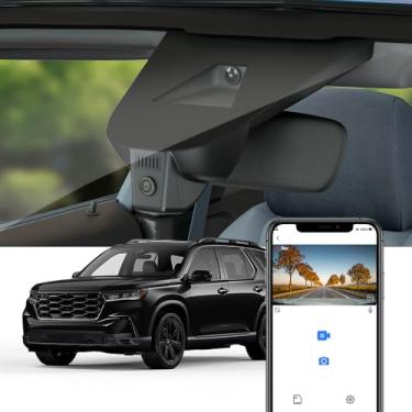 Imagem de Fitcamx 4K Dash Cam Adequada para Honda Pilot 2023-2025 EX-L Touring Elite Sport Trailsport LX Black Edition, OEM Estilo, UHD 2160P Vídeo, WiFi&APP, Loop Gravação, G-Sensor, Plug & Play, 64GB Cartão