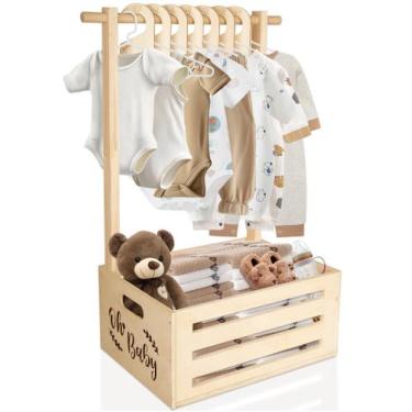 Imagem de Armário de madeira para chá de bebê Gleebixi Oh Baby com alça