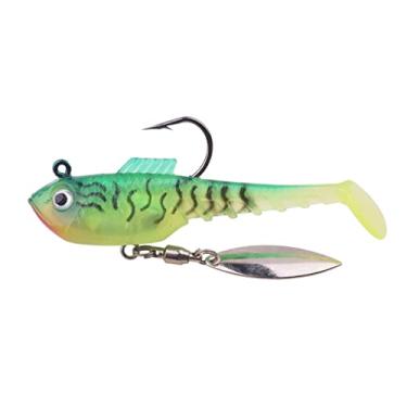 Imagem de Isca macia com colher rotativa isca de pesca 70 mm 11,5 g Shad Jig Iscas de silicone artificial carpa robalo