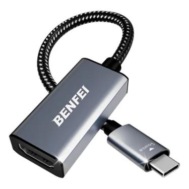 Imagem de Adaptador Vídeo Benfei Usb Tipo C P/hdmi Fêmea Cinza