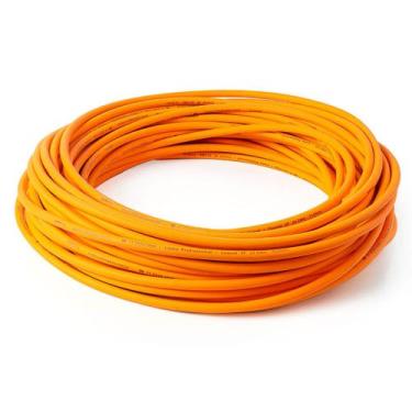 Imagem de Cabo Coaxial Digital 75 OHMS Blindado 100% Cobre Laranja 45 metros - T