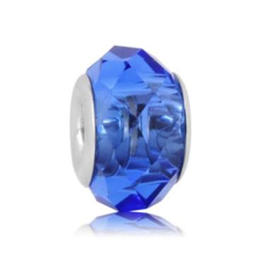 Imagem de BlingNuts Pingente espaçador de pedras do mês de setembro azul marinho cintilante compatível com pingentes Pandora Pulseiras Presente Feminino Amizade Aniversário CZ