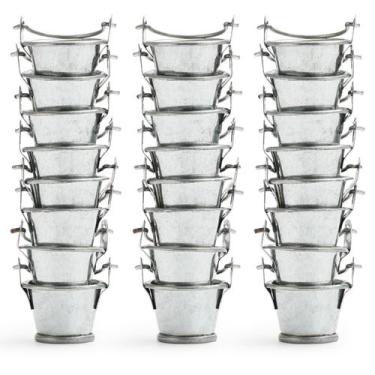 Imagem de Mini balde de estanho TAKMA galvanizado de 2,2 cm com conjunto de 24 a