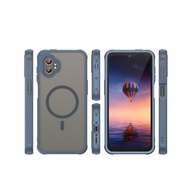 Imagem de Capa compatível com Samsung Galaxy XCover 7 Pro, compatível com MagSafe, antiqueda, compatível com Samsung Galaxy XCover7 Pro SM-G766U1 capa protetora para celular azul