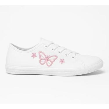 Imagem de Tênis casual feminino all borboleta star confortável leve macio tradic