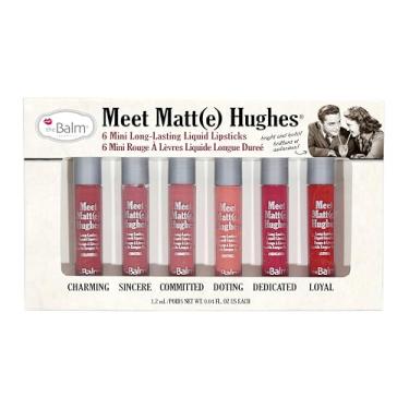Imagem de the Balm Meet Matte Hughes Mini Long-Lasting Liquid Lipsticks Set For Women 6 Pc Set 0.04oz Charming, 0.04oz Sincere, 0.04oz Committed, 0.04oz Doting, 0.04oz Dedicated, 0.04oz Loyal
