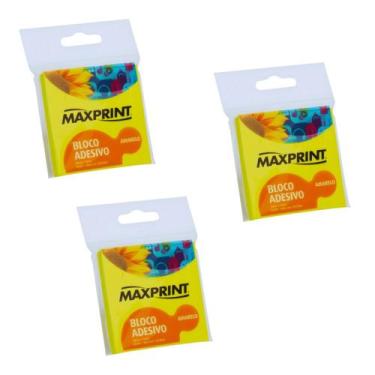 Imagem de Kit 3 Blocos Adesivos Lembretes Anotações Recados Post-It - Maxprint