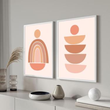 Imagem de Quadros Decorativos para Sala Cozinha Quarto com Moldura Conjunto kit 