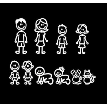 Imagem de Adesivo de carro branco I Love My Family Car Bling Adesivos e decalques Pet Cat Dog Animal Decalque para Janela de Carro Telefone Caderno Decorativo Carros Paredes Acessórios Exteriores