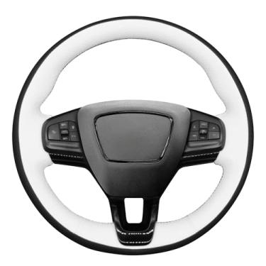 Imagem de MEWANT Capa de volante estilo 3D com costura DIY para Ford Mustang Mach-E 2021-2024 Acessórios de volante para Ford Mustang Mach-E 2021-2024