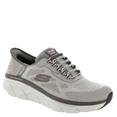 Imagem de Skechers Tênis masculino sem cadarço relaxado: D'Lux Walker 2.0 - Rezinate, Cinzento-acastan, 39
