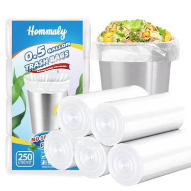 Imagem de 250 peças de mini sacos de lixo transparentes, pequenos sacos de lixo fortes, pequenos sacos de plástico para lixeira de mesa, minúsculos sacos de lixo de banheiro, mini sacos para forro de cesto de