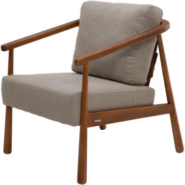 Imagem de Poltrona Decorativa Para Sala de Estar Living Emma L02 Bouclê Bege - Lyam Decor