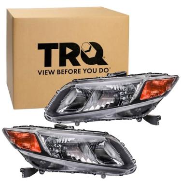 Imagem de TRQ Conjunto de montagem de faróis compatíveis com Honda Civic HO2502144 HO2503144 2012