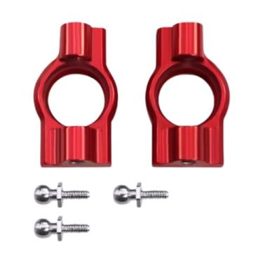Imagem de JWQFBC Blocos de Rodízio RC, C-, Escala 1:24, Reparo Profissional, Substitui C- Frontal, Liga de Alumínio para Carrinho de Passeio RC, Modificação DIY, Vermelho