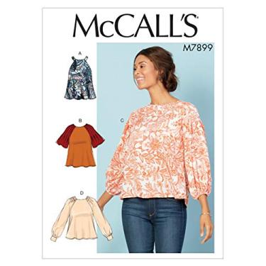 Imagem de Regata e blusa feminina McCall Padtern, caimento solto, tamanhos 6 – 14 padrão de costura