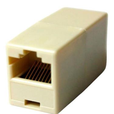Imagem de Adaptador Emenda Cabo De Rede Internet Extensão Fêmea Rj45 - vcore