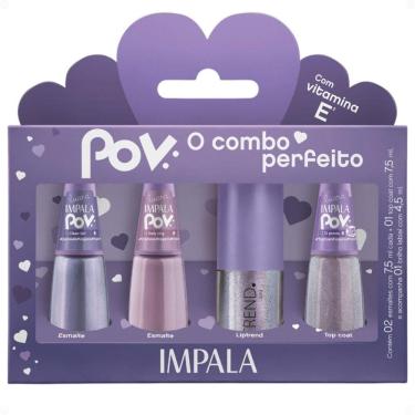 Imagem de Kit Impala Pov Luara: 2 Esmaltes, 1 Top Coat e 1 Gloss Labial