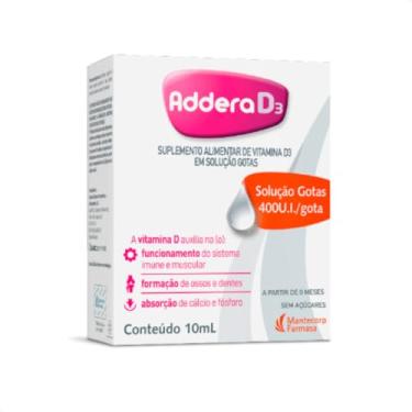 Imagem de Vitamina D Addera D3 400UI em Gotas 10ml - Suplemento Alimentar