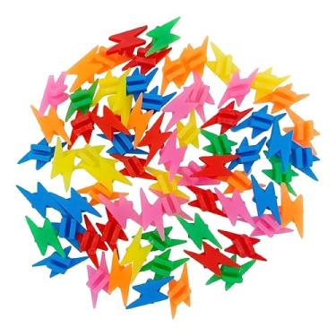 Imagem de Kryoflare 72 peças de plástico colorido contas de roda de raio de bicicleta com clipe de decoração de bicicleta, cores mistas, decorações de roda para bicicleta, componentes e peças de bicicleta