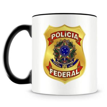 Imagem de Caneca Personalizada Polícia Federal - 325ml em Cerâmica - Amo Canecas